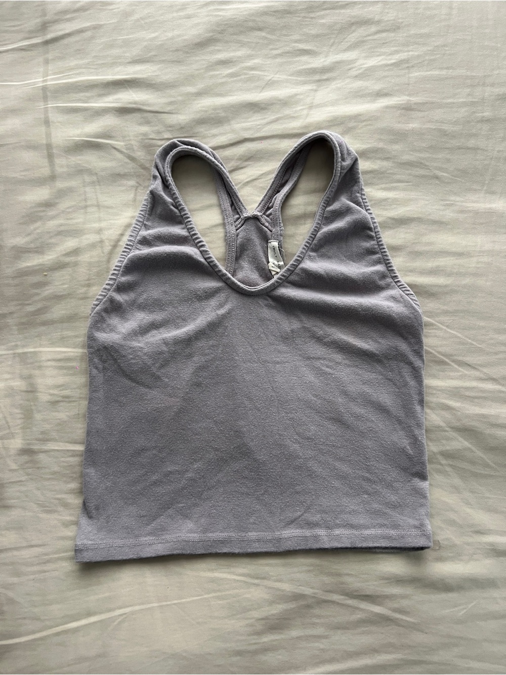 Urban Outfitters Gray Purple Racerback Crop Tank